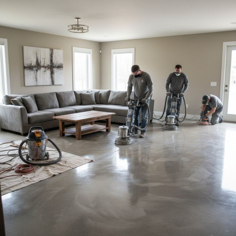 Basement Concrete Polishing